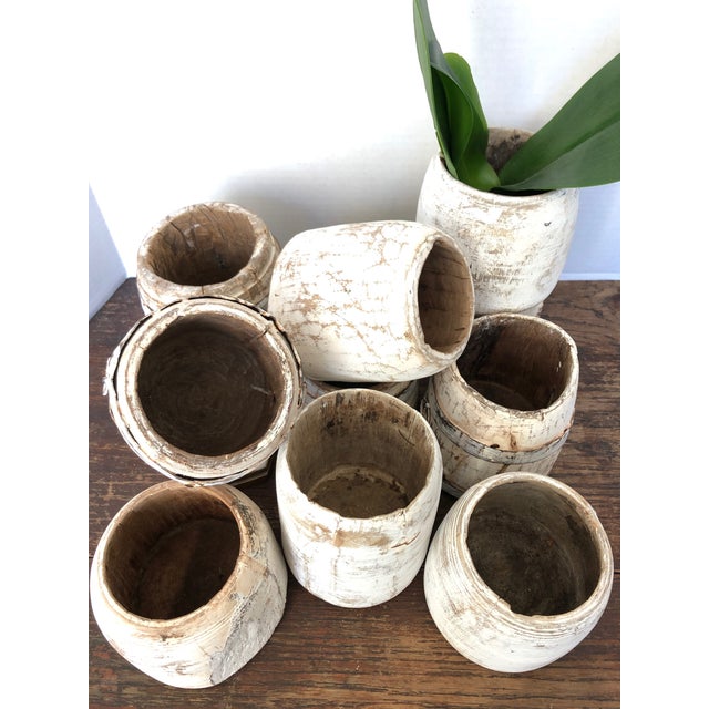 Antique Carved White Honey Pot For Sale In Los Angeles - Image 6 of 7