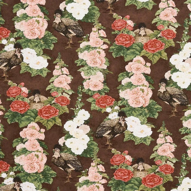 Not Yet Made - Made To Order Sample - Schumacher X Mary McDonald Lady Hollyhock Fabric in Brown For Sale - Image 5 of 5