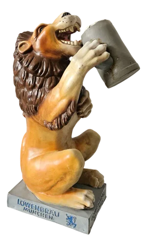 Vintage Advertising Figure of the Löwenbrauerei Munich, 1950s