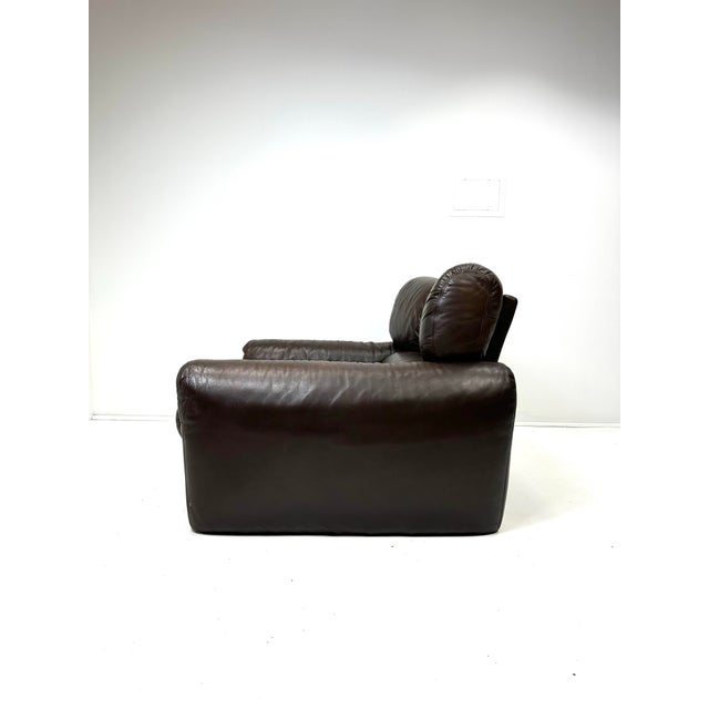 Brown 1970s Leather Lounge Chair by Tongiana Stefano For Sale - Image 8 of 9