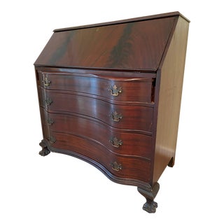 Mid 19th Century Walnut Secretary Desk For Sale