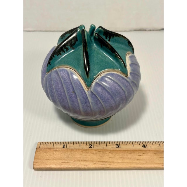 Ceramic Rare! Vintage Swirled Pottery Matt Glaze Trinket Box by California Artist Shaun Craig For Sale - Image 7 of 7