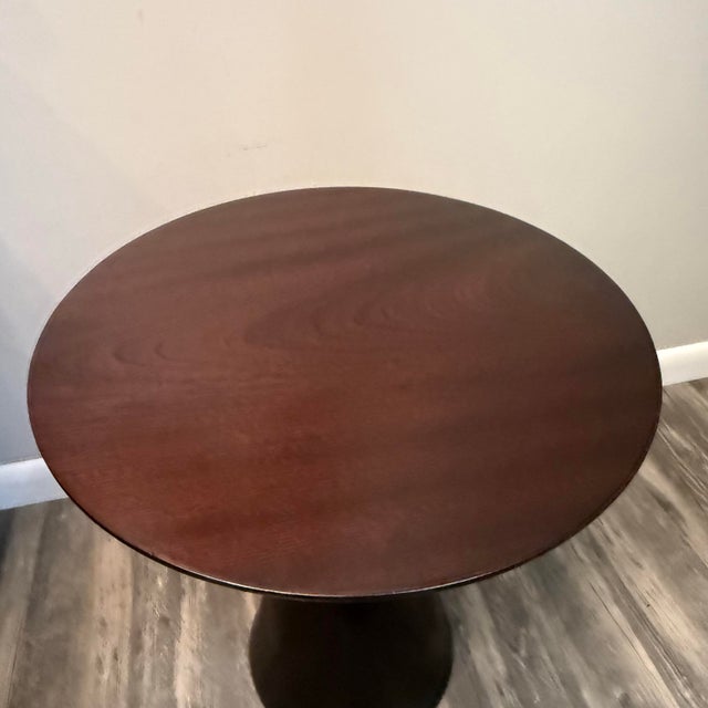 Crate & Barrel 1990s Crate & Barrel Ully Wood Low Pedestal Side Accent Plant Stand Table For Sale - Image 4 of 11