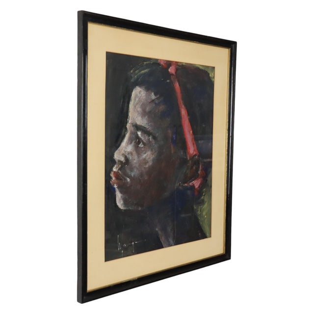 1960s Weyne, African Girl Paper, 1960s, Compressed Wood & Paper & Pine For Sale - Image 5 of 11
