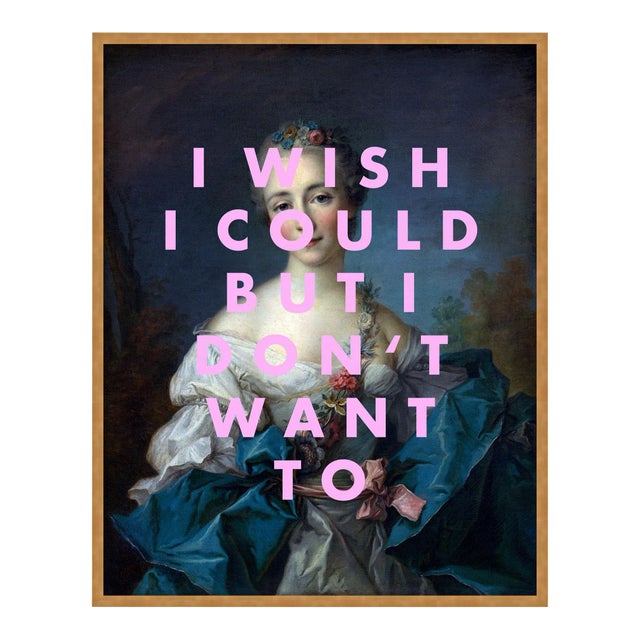 I Wish I Could by Lara Fowler in Gold Framed Paper, Large Art Print For Sale