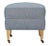Alcott Ottoman, Slate Linen For Sale - Image 4 of 8