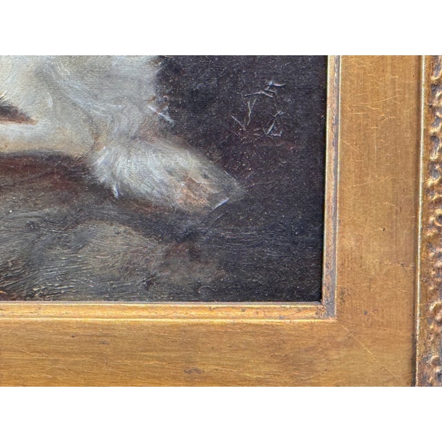 "Terriers Ratting in a Barn” Oil on Canvas by George Armfield (1808–1893) For Sale - Image 6 of 7