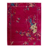 Antique Art Deco Chinese Red Wool Rug 9 Ft 2 in X 11 Ft 6 In. For Sale