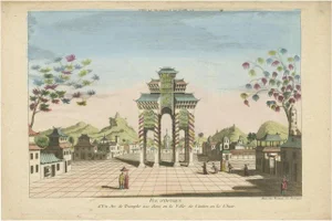 Beauvais, Illustration of a Triumphal Arch in Guangzhou, 1700, Print