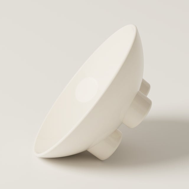 Contemporary FrUUUUit Super Glossy Bone Fruit Bowl by Burgio. For Sale - Image 3 of 4