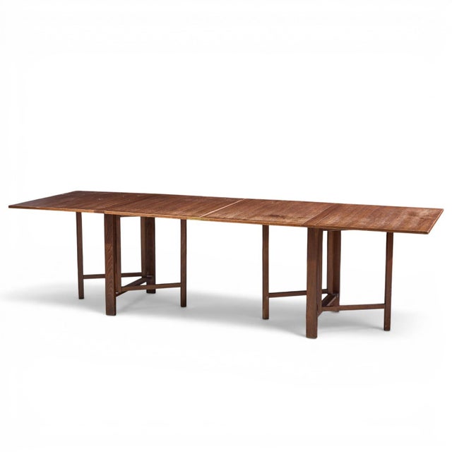 Mid-Century Modern Bruno Mathsson Style Maria Mid Century Danish Teak Expanding Dining Table For Sale - Image 3 of 11