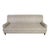 Silver Jacquard Sofa With Tufted Seat For Sale