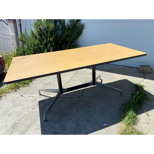 Vintage mid century modern Herman miller Eames conference room dining table in good vintage condition some edge scuffs see...