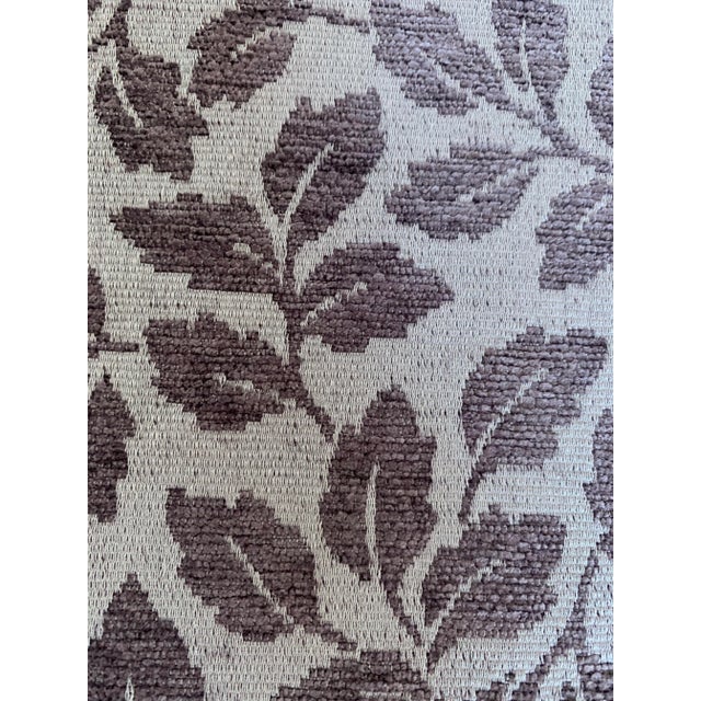 2010s Duralee Lavender Chenille With Leaf Pattern Fabric 4 1/4 For Sale - Image 5 of 6