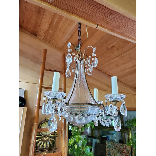 Vintage Hollywood Glamour Balloon Bagues Style Chandelier For Sale - Image 4 of 5