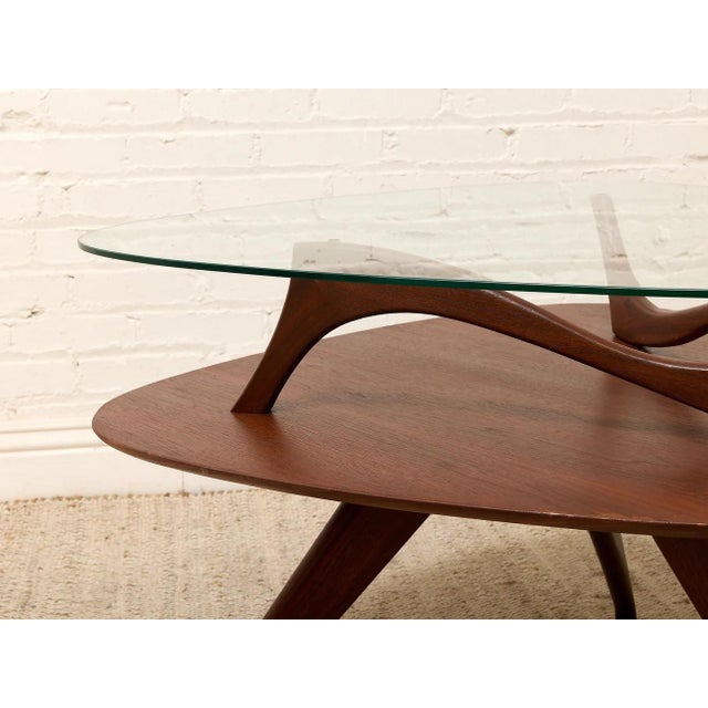 Mid-Century Modern Mid 20th Century Two Tier Coffee Table Styled After Vladimir Kagan For Sale - Image 3 of 11
