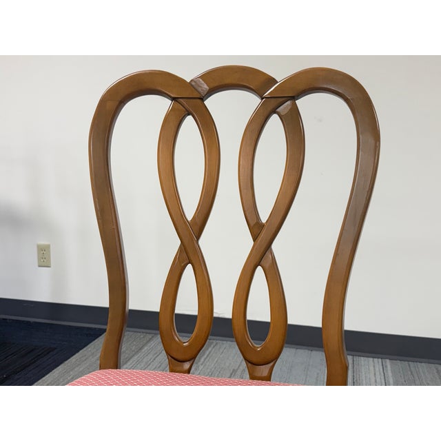 Wood French Art Nouveau Inspired Dining Chair ~ Set of 6 For Sale - Image 7 of 8