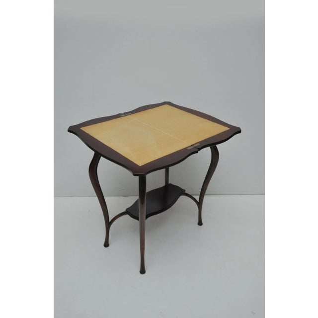 Queen Anne Queen Anne Style Small Swivel Top Game Table For Sale - Image 3 of 7