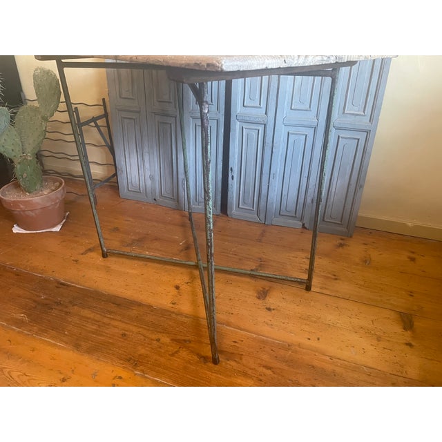 Brown French Folding Market Table, 1950s, Set of 2 For Sale - Image 8 of 15