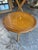 Italian Round Wood Side Table With Curved Four-Leg Base For Sale - Image 9 of 9
