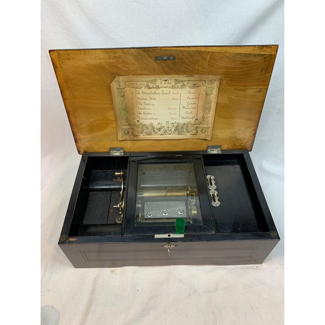 Beautiful Swiss Music Box - Etouffoirs en Acier maker of this lovely music box. Stamped Made in Switzerland Measurements -...