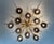 Glass 21st Century Star Satin Brass Smoky Murano Flush Mount by Fabio LTD For Sale - Image 7 of 9