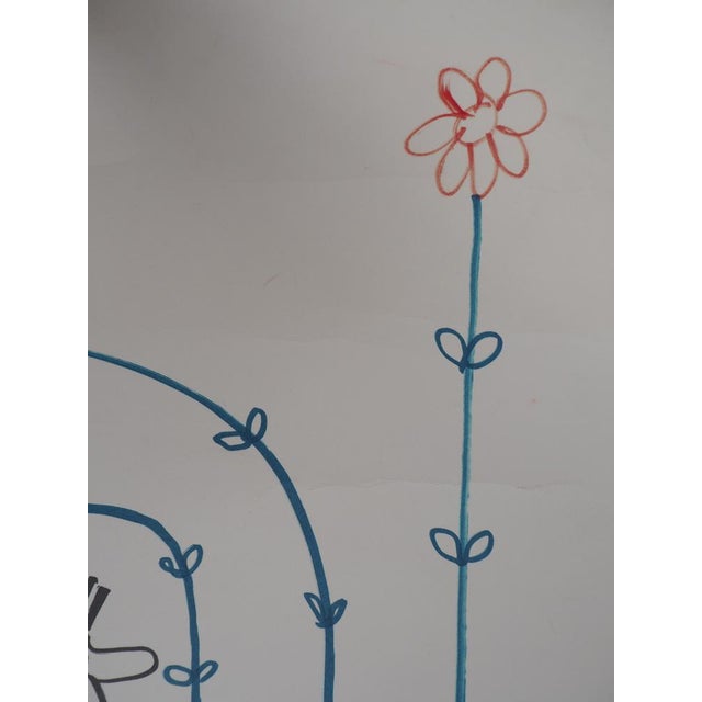 Alain Trez, Flower Tourbillon, Felt Pen Drawing For Sale - Image 4 of 6