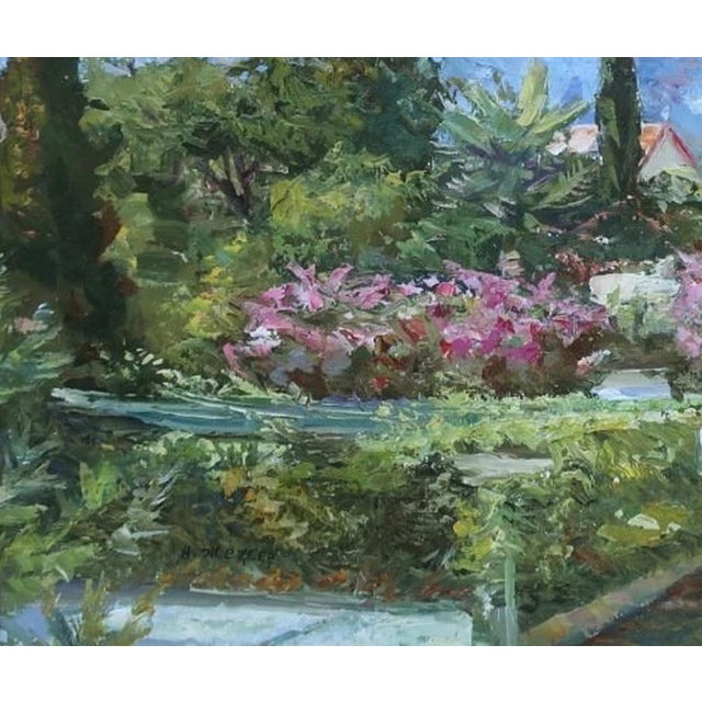 2000 - 2009 Mountain Landscape Antique Oil Painting Original Soviet Art Ukrainian Artist Zhezher A. 50-60 For Sale - Image 5 of 6