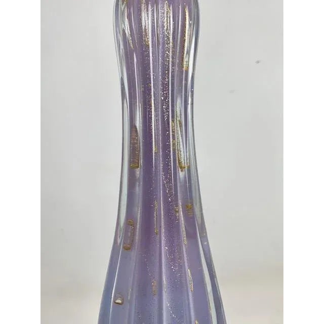 An exquisite example of mid-century Italian craftsmanship, this Venetian blown glass table lamp from the 1950s showcases...