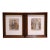 Pair 19th Century French Fashion Engravings in Walnut Frames For Sale