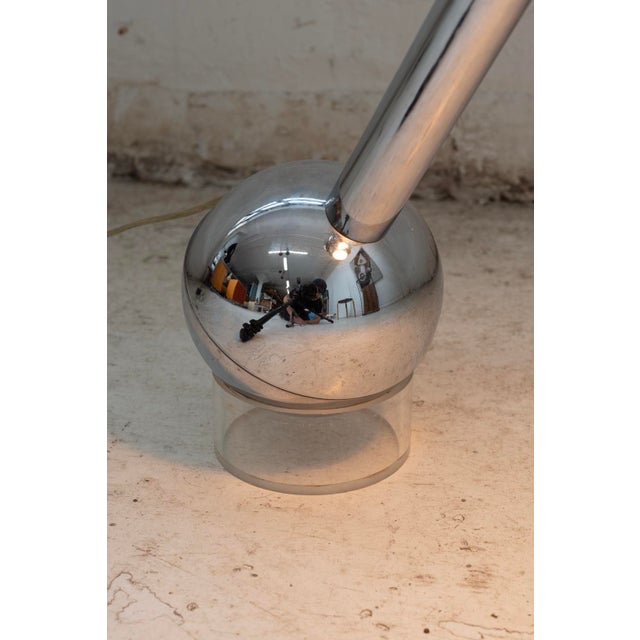 Pair of Chrome John Mascheroni Barbell Lamps For Sale - Image 9 of 9