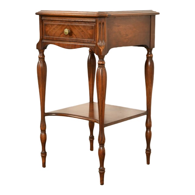 Widdicomb Antique French Regency Louis XVI Carved Walnut Nightstand, Circa 1920s For Sale