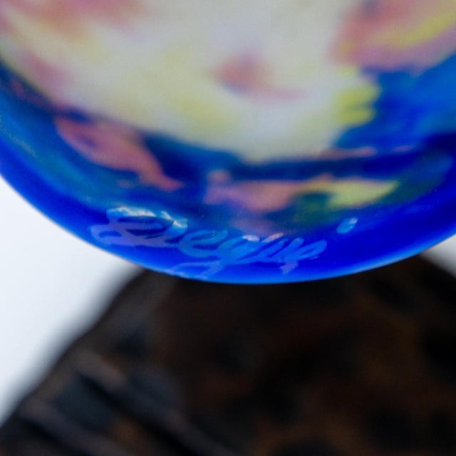 French Art Deco Table Lamp from Verrerie d'Art Degué, 1930s For Sale - Image 17 of 18