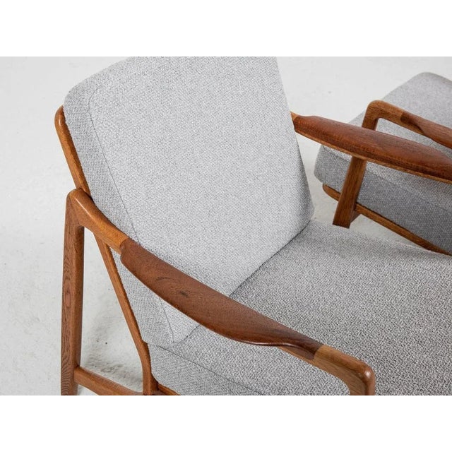 Mid-Century Danish 2-Seat Sofa and Easy Chairs in Oak and Teak attributed to Tove & Edvard Kindt-Larsen for France & Daverkosen, Set of 3 For Sale - Image 9 of 13