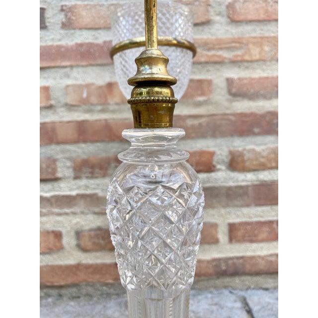 Late XIX Victorian Cut Glass Candleholder in Brass from Cricklite Clarke Trade For Sale - Image 4 of 18
