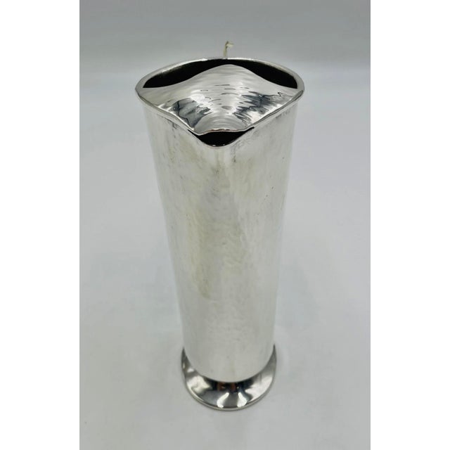 1960s 1960s Los Castillo Silver-Plated Pitcher With Lapis Bird Handle, Taxco For Sale - Image 5 of 16