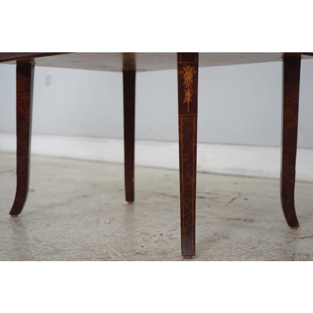 1950s Vintage Italian Marquetry Inlaid Accent Table For Sale - Image 5 of 13