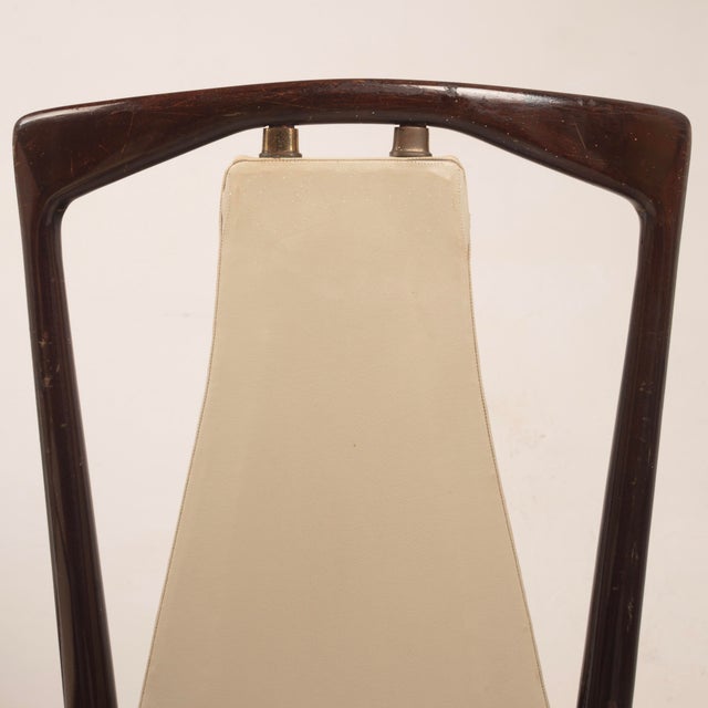 Brown Mid-Century Modern Italian Mahogany Stained Dining Chairs by Osvaldo Borsani for Abv, 1950, Set of 6 For Sale - Image 8 of 18