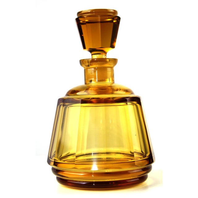 Carafe height 18, diameter 11, Stamperl height 6, diameter 4.5. This piece is attributed to the mentioned designer/maker....