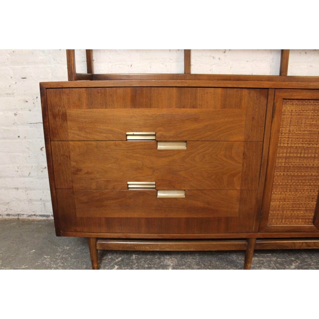 American of Martinsville Walnut Server and Hutch Set For Sale - Image 14 of 18