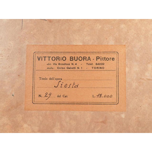 Vittorio Buora, Country Landscape, 1947, Oil Painting on Canvas, Framed For Sale - Image 16 of 18