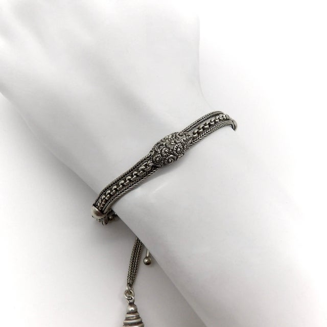 Originally used as a watch chain in the Victorian era, this sterling silver “Albertina” can be worn today as a beautiful...