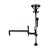 Pair of antique early 20th century Arts and Crafts style andirons. Black wrought iron with a rustic, artisan-crafted...