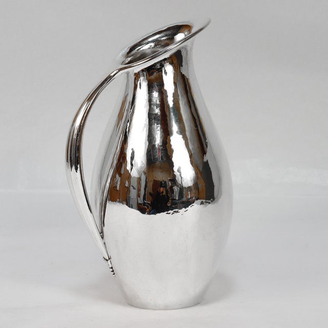 Georg Jensen Vintage Georg Jensen Modernist Sterling Silver Pitcher No. 432a by Johan Rohde For Sale - Image 4 of 15