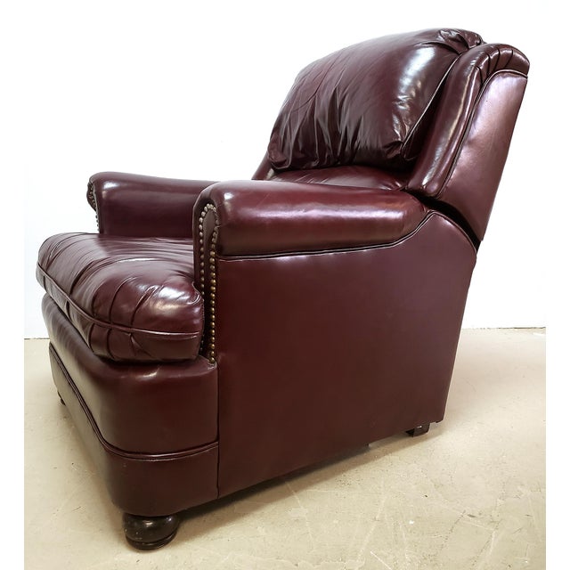 Vintage Leather Recliner Chair & Ottoman by BradingtonYoung Chairish