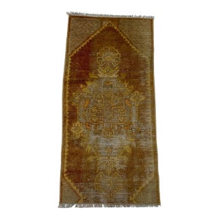 Small Vintage Door Mat Rug For Sale