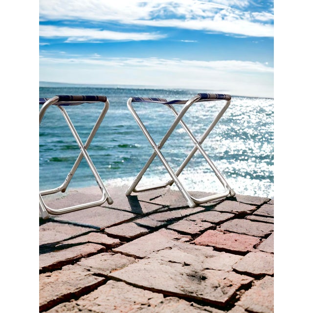 Vintage Folding Stools, Denmark, 1970s, Set of 2 For Sale - Image 5 of 7