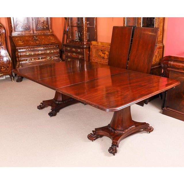 Antique 20th Century George IV Regency Dining Table & Chairs, Set of 13 For Sale - Image 6 of 12