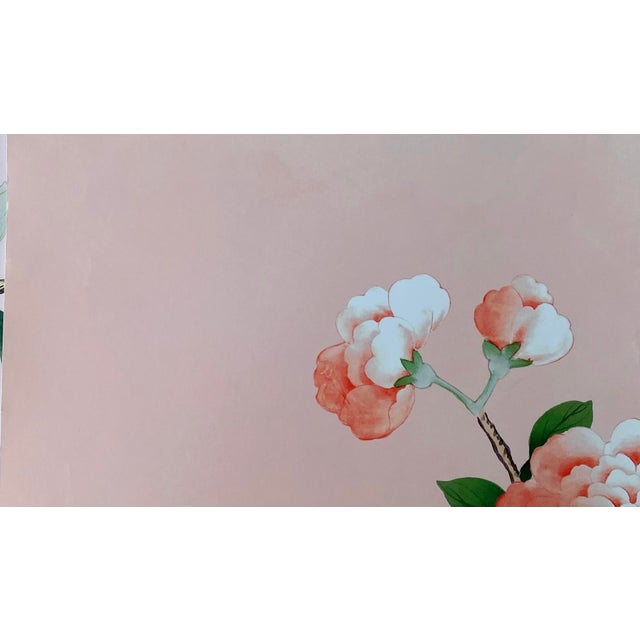 W36”* H100”/Panel, Palm Tree Wallpaper , Pink Wallpaper, a Set of 5 Panels For Sale - Image 14 of 14