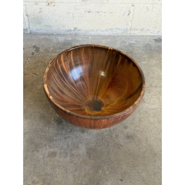Mid-Century Modern Large Brown Drip Glaze Ceramic Bowl 1960s Mid-Century Modern For Sale - Image 3 of 10